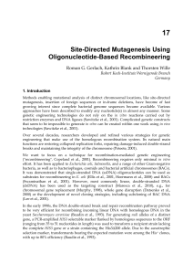 Site-Directed Mutagenesis Using Oligonucleotide