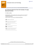 Tar Yield and Collection from the Pyrolysis of Large Biomass Particles