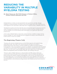reducing the variability in multiple myeloma testing