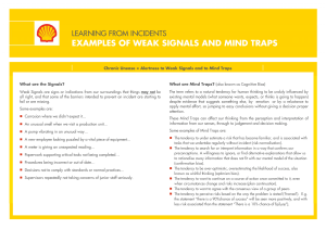 examples of weak signals and mind traps