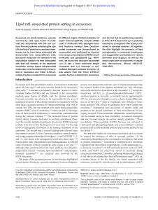 Lipid raft–associated protein sorting in exosomes