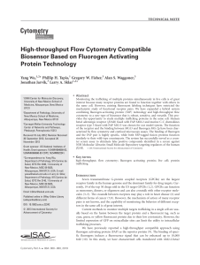 Highthroughput flow cytometry compatible biosensor based on