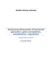 Analysing thousands of bacterial genomes: gene annotation