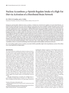 Nucleus Accumbensμ-Opioids Regulate Intake of a High