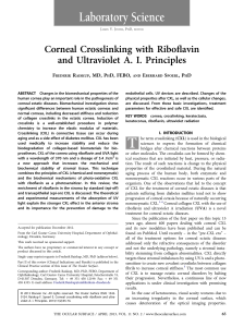 Corneal Crosslinking with Riboflavin and