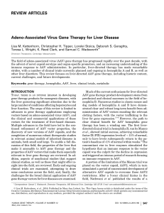 Adeno-Associated Virus Gene Therapy for Liver Disease