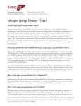 Glycogen Storage Disease – Type I