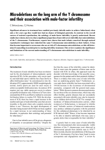 Microdeletions on the long arm of the Y chromosome