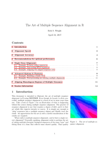 The Art of Multiple Sequence Alignment in R