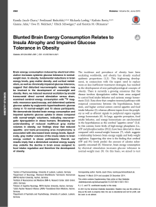 Blunted Brain Energy Consumption Relates to Insula