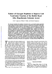 Failure of Glycogen Depletion to Improve Left Ventricular Function of