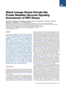 Mixed Lineage Kinase Domain-like Protein Mediates Necrosis