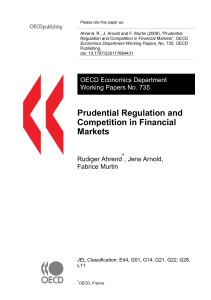 Prudential Regulation and Competition in Financial Markets