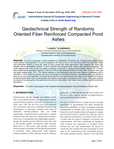 Geotechnical Strength of Randomly Oriented Fiber