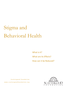Stigma and Behavioral Health