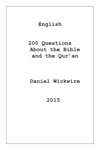 English 200 Questions About the Bible and the Qur`an Daniel