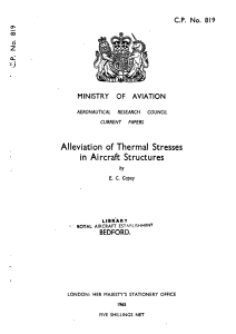 Alleviation of Thermal Stresses in Aircraft Structures