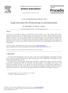 Large-Area Laser-Lift-Off Processing in