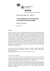 A Development-focused Allocation of the Special Drawing Rights