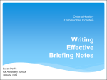 10 Techniques for Writing Effective Briefing Notes