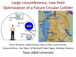 Large-circumference, Low-field Optimization of a