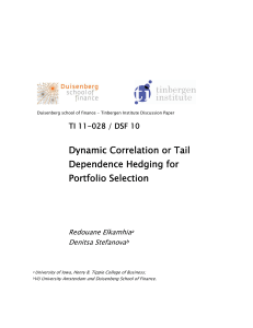 Dynamic Correlation or Tail Dependence Hedging for Portfolio