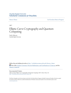 Elliptic Curve Cryptography and Quantum Computing