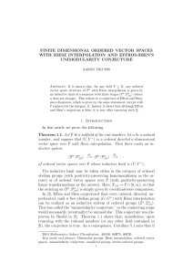 FINITE DIMENSIONAL ORDERED VECTOR SPACES WITH RIESZ