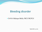 Bleeding disorder - Medicine is an art