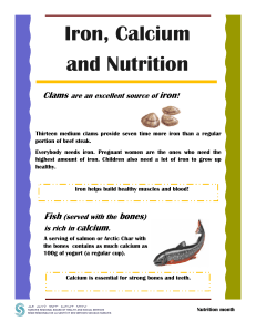 Iron, Calcium and Nutrition