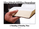 The gospel must be preached. - Hebron Lane Church of Christ