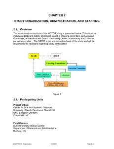 Study Organization and Administration (Section 1