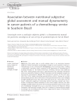 Association between nutritional subjective global assessment and