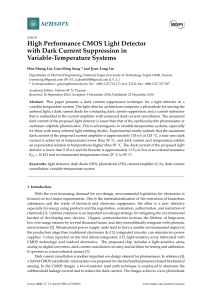 High Performance CMOS Light Detector with Dark Current