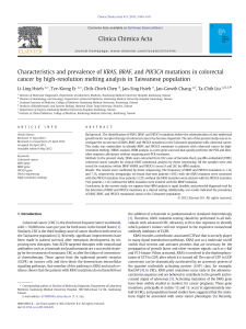 Characteristics and prevalence of KRAS, BRAF, and PIK3CA