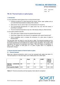 TIE-32 Thermal loads on optical glass US