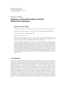 Solutions of Smooth Nonlinear Partial Differential Equations