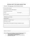 MATERIAL SAFETY DATA SHEET REQUEST FORM