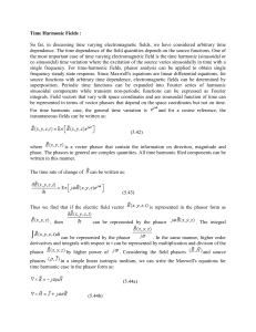 Time Harmonic Fields