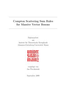 Compton Scattering Sum Rules for Massive Vector