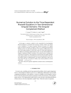 Numerical Solution to the Time-Dependent Maxwell Equations in