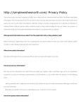 Privacy Policy - Simple Wishes of the North