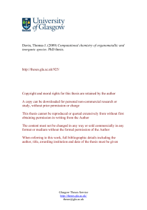 Davin, Thomas J. (2009) Computational chemistry of organometallic