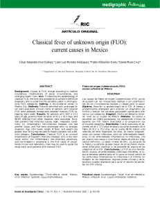 Classical fever of unknown origin (FUO): current causes in Mexico