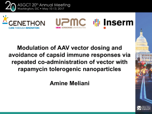 Modulation of AAV vector dosing and avoidance of capsid immune