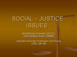 social – justice issues