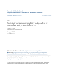 Global air temperature variability independent of sea