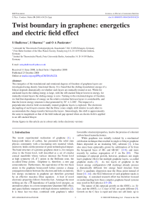 Twist boundary in graphene: energetics and electric field effect