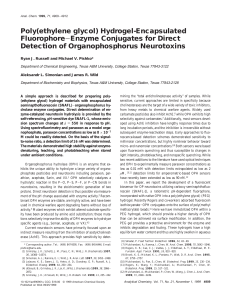 Hydrogel-Encapsulated Fluorophore-Enzyme Conjugates for Direct