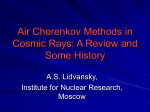 Air Cherenkov Methods in Cosmic Rays: A Review